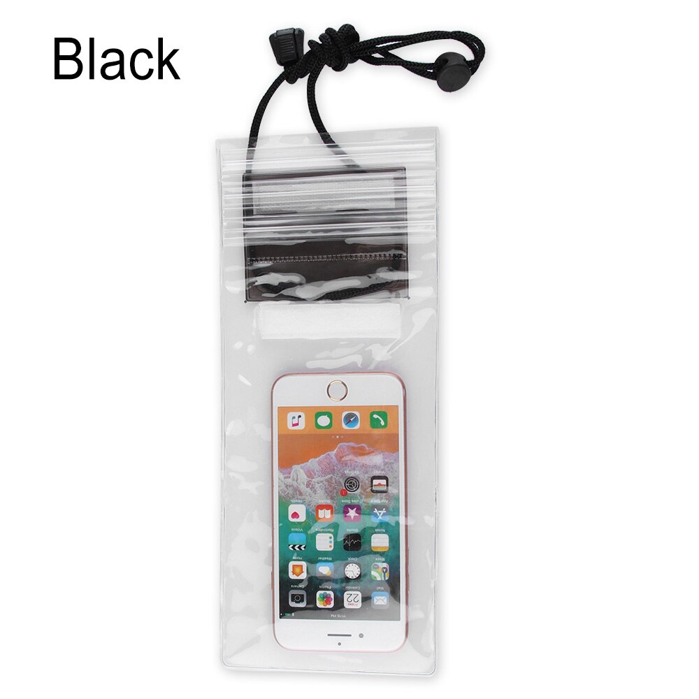 1PC Environmental Universal Under Water Proof Dry Pouch Bag Case Cover Protector Holder For Cell Phone: black-2