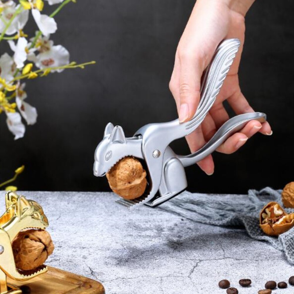 Abridor de nueces con forma de ardilla, nuez de almendra, nueces de nuez, utensilio de cocina, alicate de nogal, pinzas de sujeción