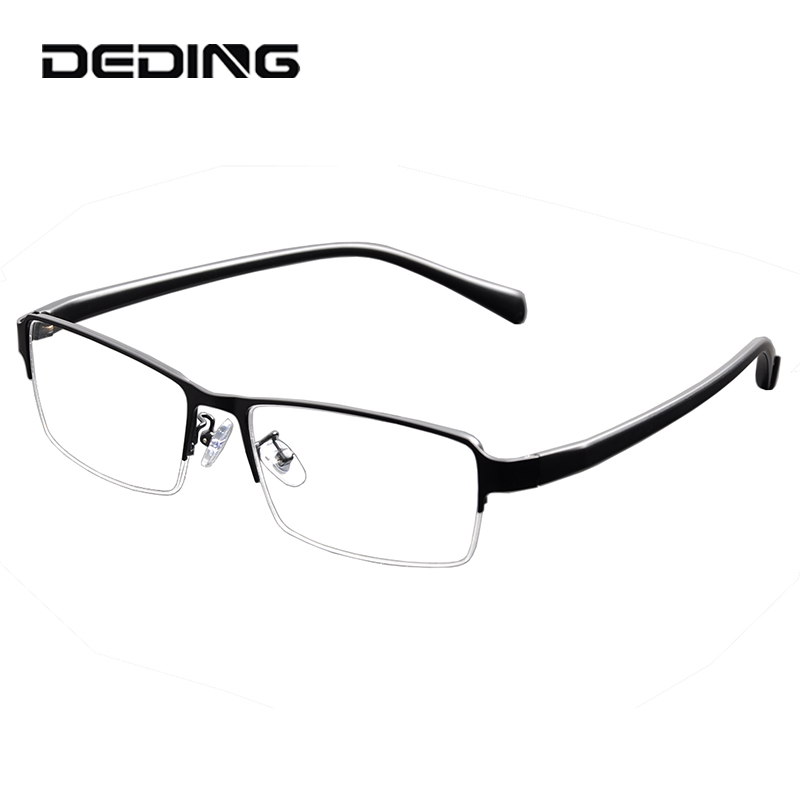 DEDING 60MM Business Oversized Eyewear Frame Super Large Optical Eyeglasses Half Frame Big Head Metal Big Size Glasses DD1455