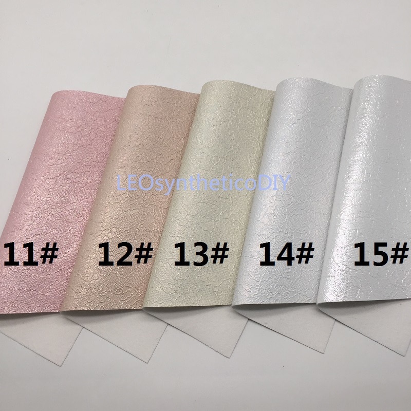1PC 21X29CM Lace Embossed Faux Leather Fabric, Synthetic Leather Sheets, PU Leather For Making Bows LEOsyntheticoDIY T327A