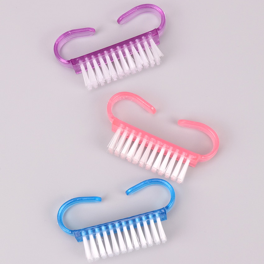 1PC Nail Cleaning Clean Brush Tool File Manicure Pedicure Soft Remove Dust Small Angle Clear Tools for Nail Care