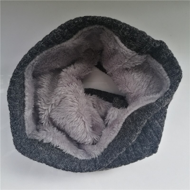 Nieuw solid Sjaal Voor Kinderen Warm Baby Sjaals Meisjes Winter Sjaal Voor Kinderen Wollen Kraag Sjaals: Dark grey