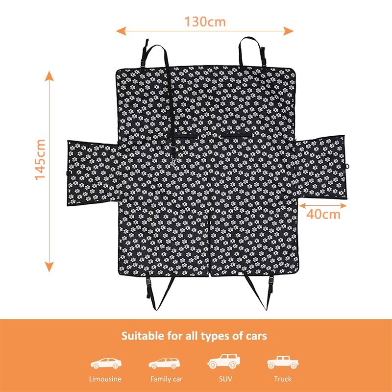 Perro de asiento de coche impermeable trasera Pet Protector para asiento de coche para perros de hamaca Protector con cinturón de seguridad Transportin Perro