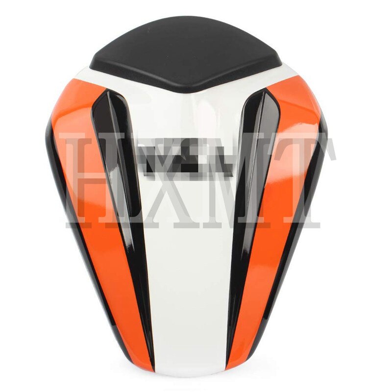 Cubierta de asiento trasero para motocicleta KTM Duke, cubierta de asiento trasero para motocicleta KTM 125 Duke 200 390 KTM125 KTM200 KTM390 , color negro mate: Orange white logo