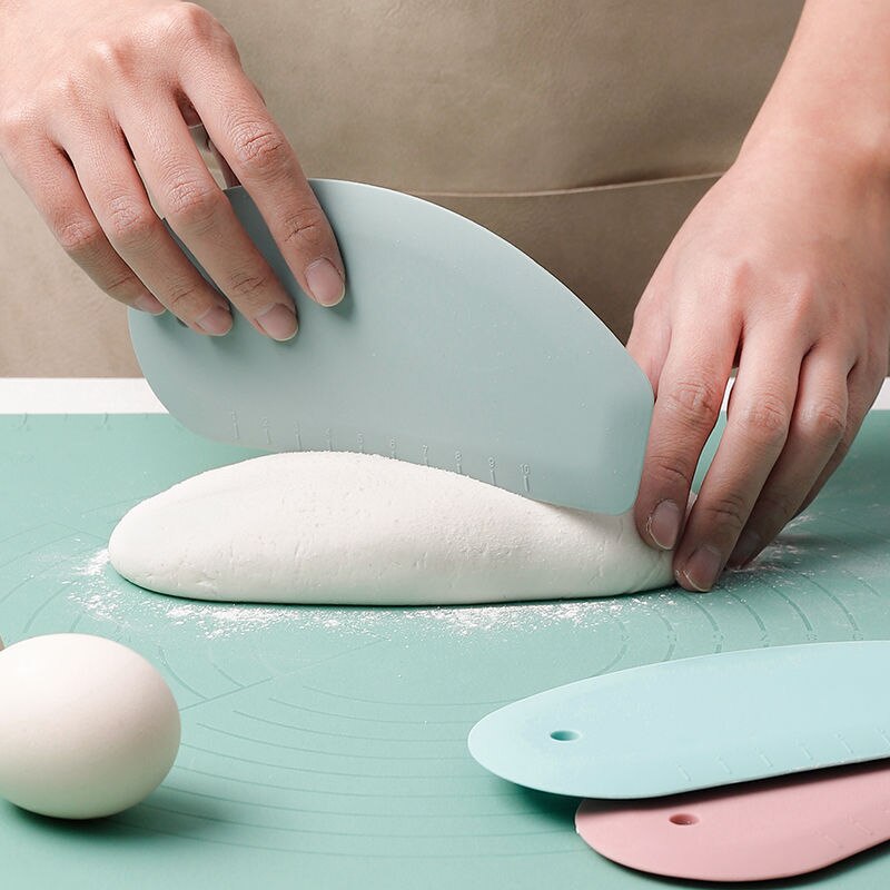 1Pcs Flexible Silicone Bowl Scraper Pastry Best Bench Scraper For Cakes Kitchen Aid Food Scraper For Dish Pan Bowl Dough Tools