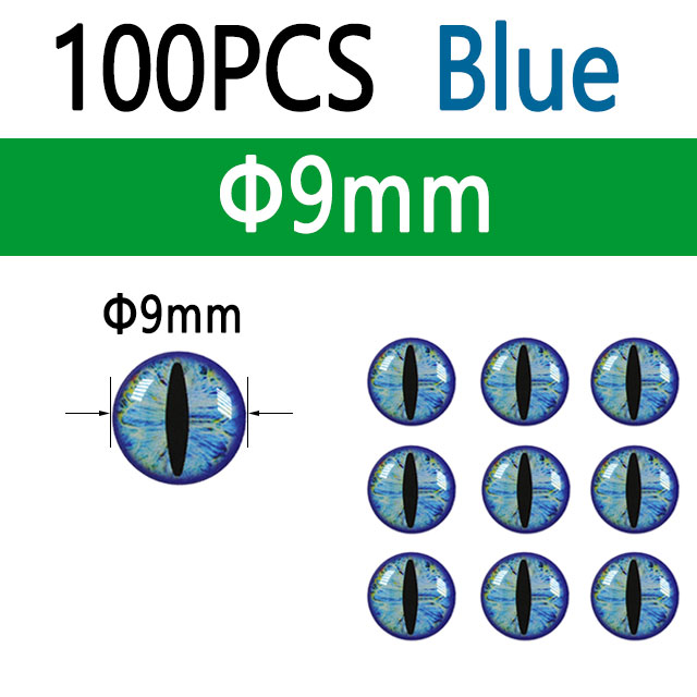 Bimoo, 100 Uds., ojos de pez epoxi 3D holográficos, ojos de dragón para Streamer, plantillas para moscas de agua salada, cebos, fabricación de señuelos de pesca de 3mm ~ 12mm: royal blue
