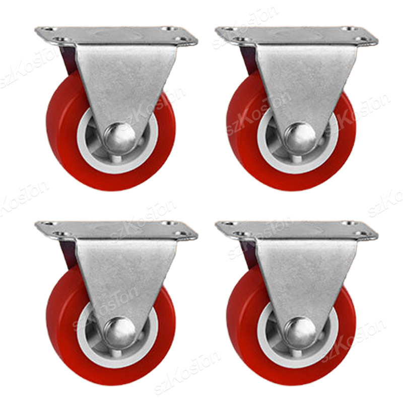 4Pcs Furniture Caster 1/1.25/1.5/2 inch PVC Universal Wheel Swivel Caster Roller Wheel For Platform Trolley Accessory Furniture