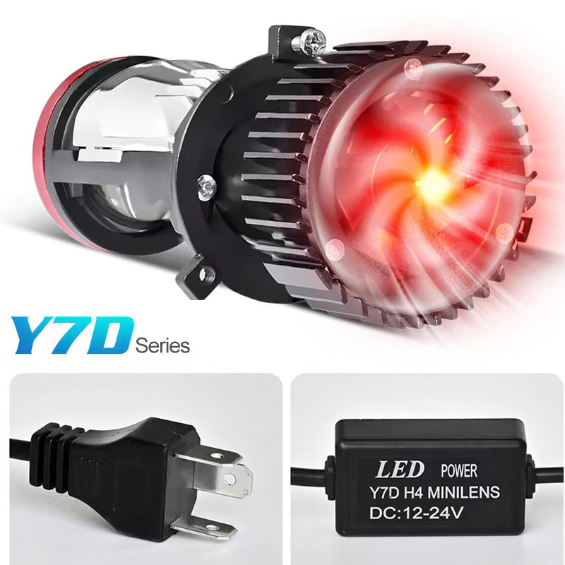 120w billamper, mini-linse,  h4 -pærer, 9003 pærer 2 forlygte  y7d bil, motorcykel, dobbelt projektorlinse, led, bil, moto 12v, 24v