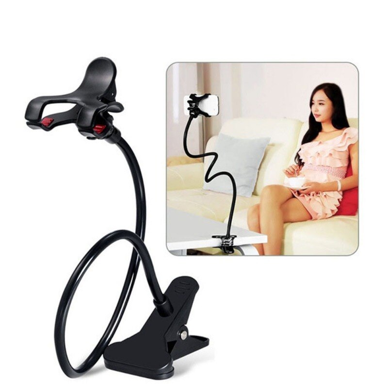 Mobile Phone Stand Holder Universal Flexible Holder Arm Lazy Gooseneck Stents Flexible Bed Desk Table Clip Bracket for Phone