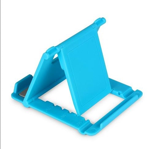 Estante organizador para el hogar, Mini soporte de escritorio para teléfono móvil y tableta, ajustable, plegable, soporte para teléfono inteligente, soporte para teléfono móvil: blue