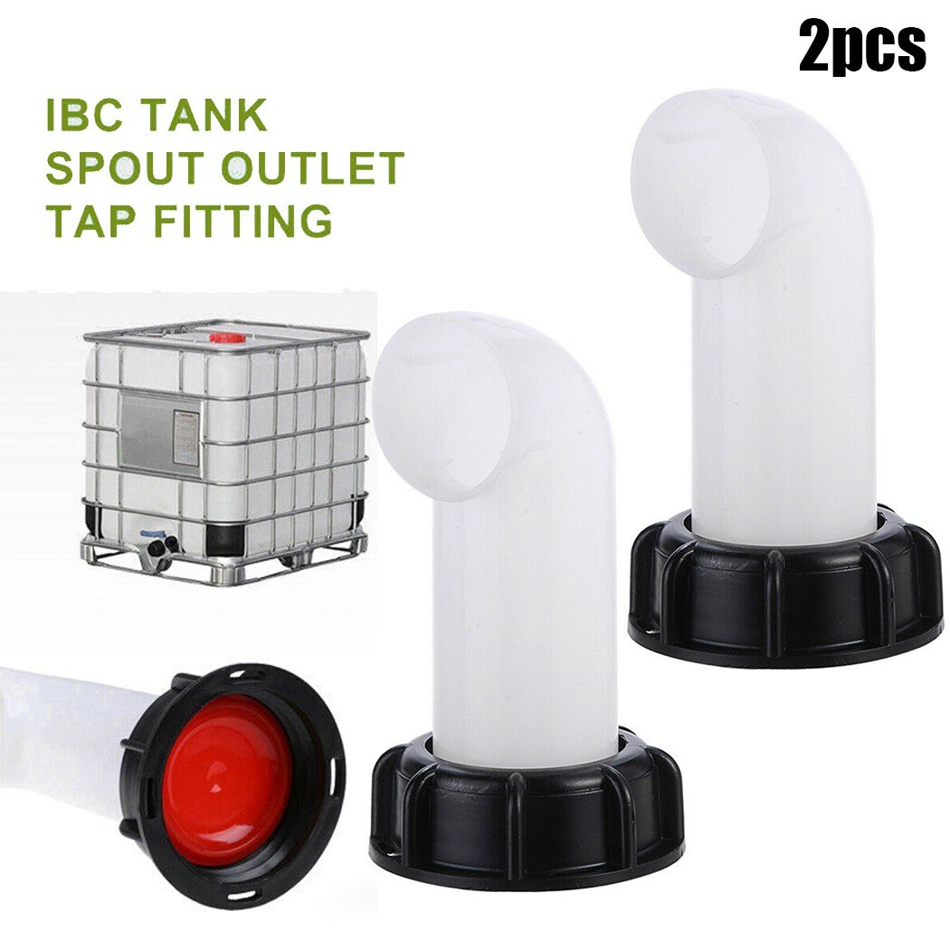 2 Pcs IBC Tank Spout Outlet Tap Accessories Diesel Nozzle Pour Replacement