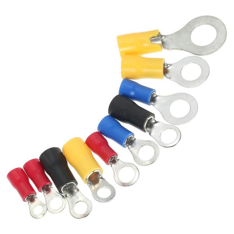 102pcs Ring Terminal Electrical With Storage Box Connector Assorted Insulated Rings Wire Copper Crimp Terminals Assortment Kit