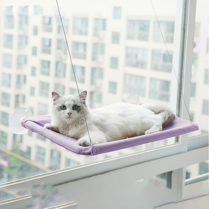 Pet Accessories Cat Hanging Beds Warm Comfortable Sunny Seat Window Mount Kitten Hammock Pet Shelf Seat Beds Bearing 20kg House: 7