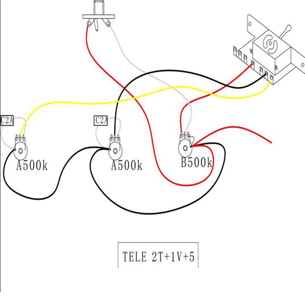 5-Way Switch 250k Pots Knobs Wiring Harness Pickup for Strat Guitar