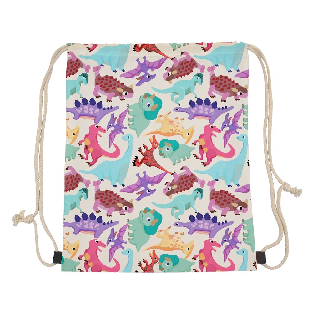 Tema dinosaur snøre taske kvinder rejsetaske beagles dinosaur prins små taskepakker mochilas opbevaring støvtætte tasker: Lmz 0032 z 3