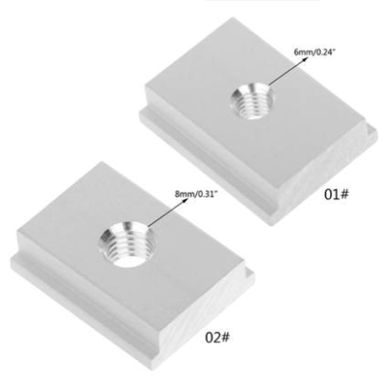 Tuerca deslizante t-track, tuerca deslizante de aleación de aluminio, tuerca de ranura en T para herramientas de carpintería, tornillo de fijación de ranura 10 Uds