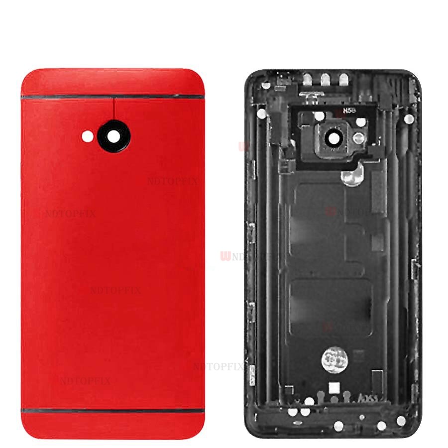 For HTC M7 Battery Cover Door Back Housing Rear Case With side button For HTC ONE M7 M8 Battery Door with NFC Replacement Parts