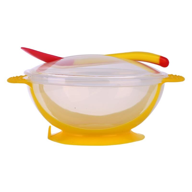Baby Feeding Learning Dishes Baby Bowl anti spill bowl Assist Toddler Baby Food Dinnerware Kids Eating Train Gyro Bowl: B2 Yellow