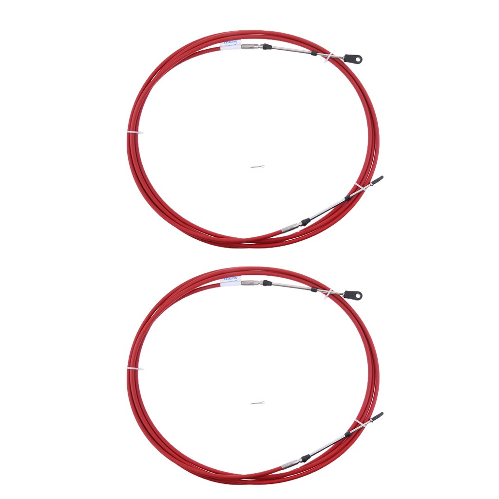 Câble de commande d&#39;accélérateur pour moteur hors-bord de bateau marin, 2 pièces, 13 pieds/4 mètres