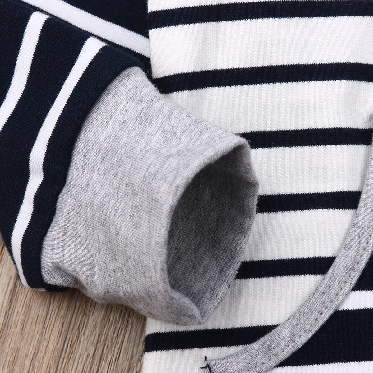 Del bambino Del Capretto Ragazzi corpo E Pagliaccetti Autunno A Maniche Lunghe A Righe con Cappuccio Vestiti Del Pagliaccetto Della Tuta vestito 0-24M