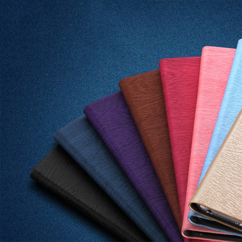 Wood grain PU Leather Case For Oukitel C17 Pro Flip Case For Oukitel C17 Business Phone Bag Case Soft Silicone Back Cover