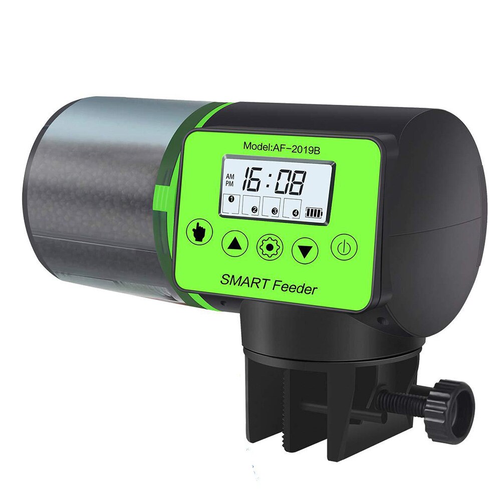 LCD Display Intelligent Timing Fish Tank Automatic Feeder Aquarium Automatic Feeder Large Capacity Fish Food Dispenser