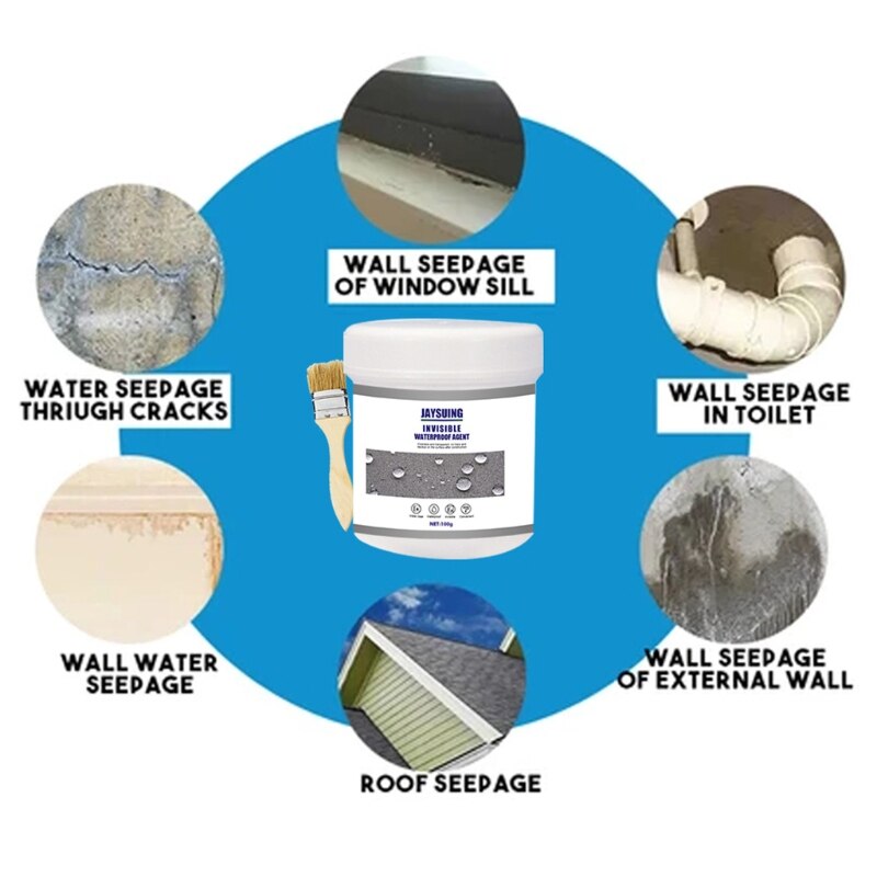 30g/100g Coating Waterproofer Water-Based for Highmoisture Areas Toilet Kitchen