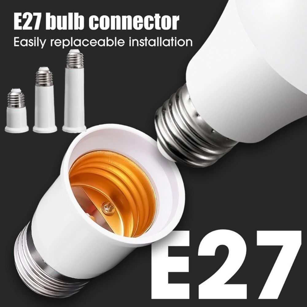 65/95/120mm e27 to e27 forlænger lampeholder base pære forlænger forlænger fatningsadapter led lys adapter konverter