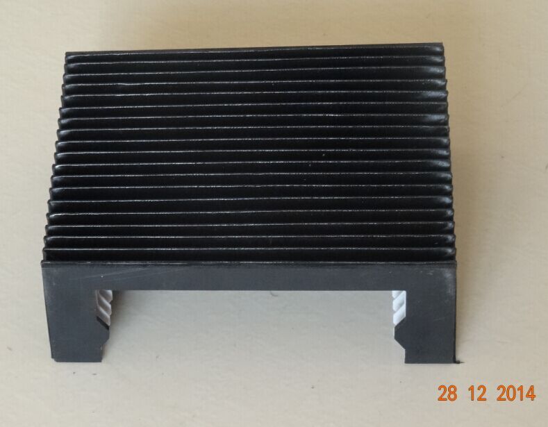 Fisarmonica soffietto copertura per Lineari della guida è hiwin hg20 Lmax = 380mm, larghezza = 210mm, altezza = 58.50mm