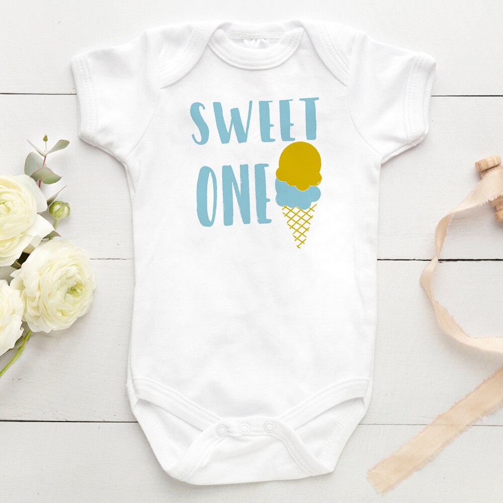 Zoete Een Bodysuit Donut Verjaardag Jumpsuit Jongens Ijs Eerste Verjaardag Outfits Baby Meisje Watermeloen Een Stuk: S495-SRPWH / 12m