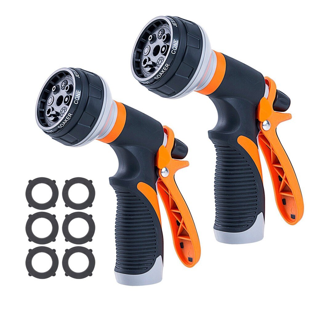 8 Patterns Watering Gun Garden Nozzle Hose Nozzle Adjust Nozzle Water Gun Lawn Hose Multifunction Garden High Pressure Sprayer