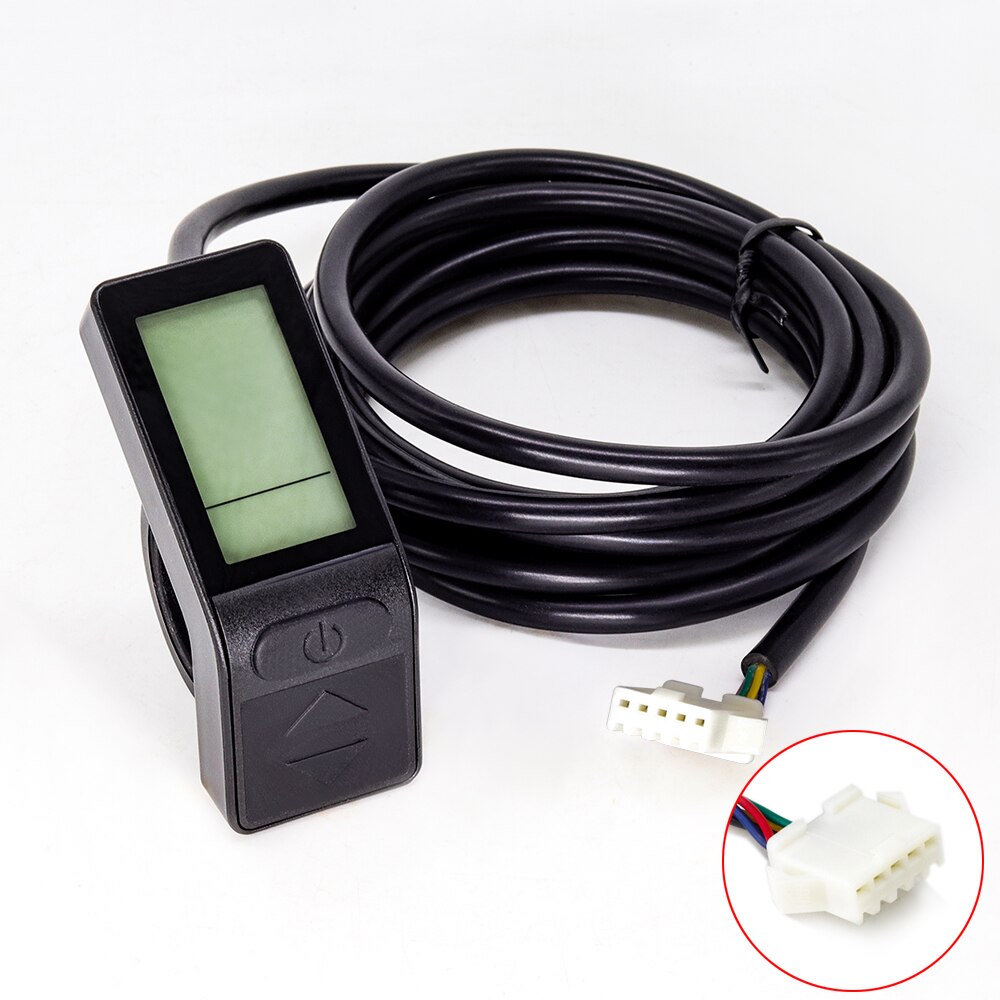 Kt lcd 3 display med sm eller vattentät kontakt 24v 36v 48v elcykel display för kt controller: Lcd 4 sm- kontakt