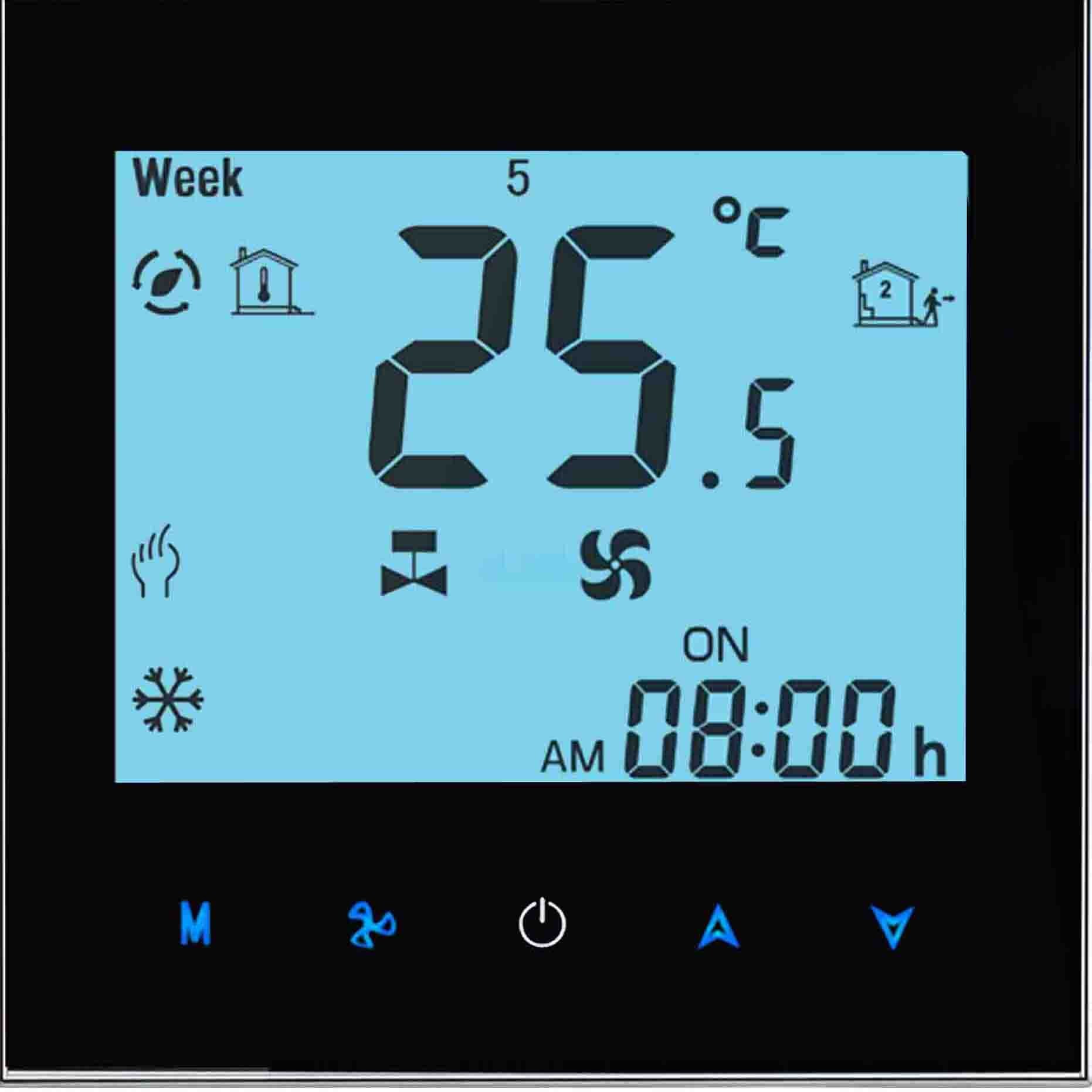 Irishom Tuya Smart WiFi IR airconditioning, thermostaat met lcd-display, app-controle, temperatuur, luchtvochtigheidssensor, monitor, compatibel met Alexa Google Home, voor Mini Split AC-laptop