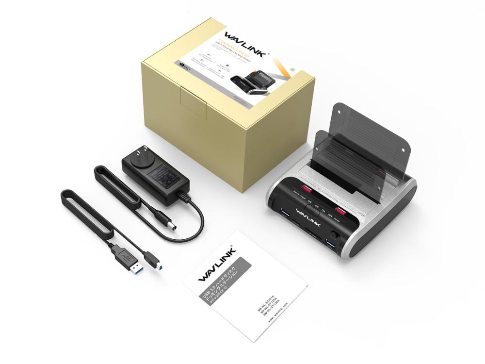 WAVLINK Dual Bay HDD Dock With Offline Clone - USB 3.0 To SATA, Supports Up To 32TB 3 thumbnail image
