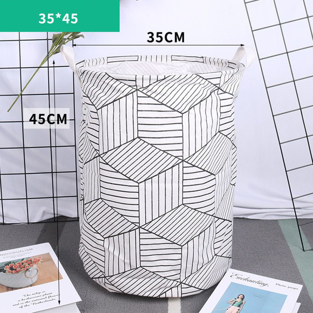Barril de almacenamiento grande antipolvo, cesto de ropa sucia, juguetes, cubo plegable, cesta de lavandería con cordón, cubo redondo de almacenamiento, 1 ud.: 1