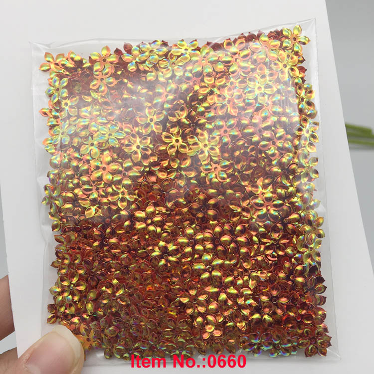 25g 9mm bloem Pailletten gouden Paillette Naaien Kledingstuk Accessoires, Kleding accessoires, DIY Pailletten scrapbooking shakes: 0660 red