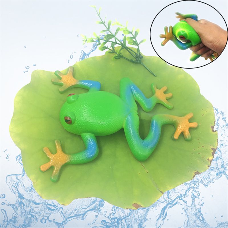 Big Green Frog Antistress Ball gioca scherzo Gag Toy rana in gomma morbida