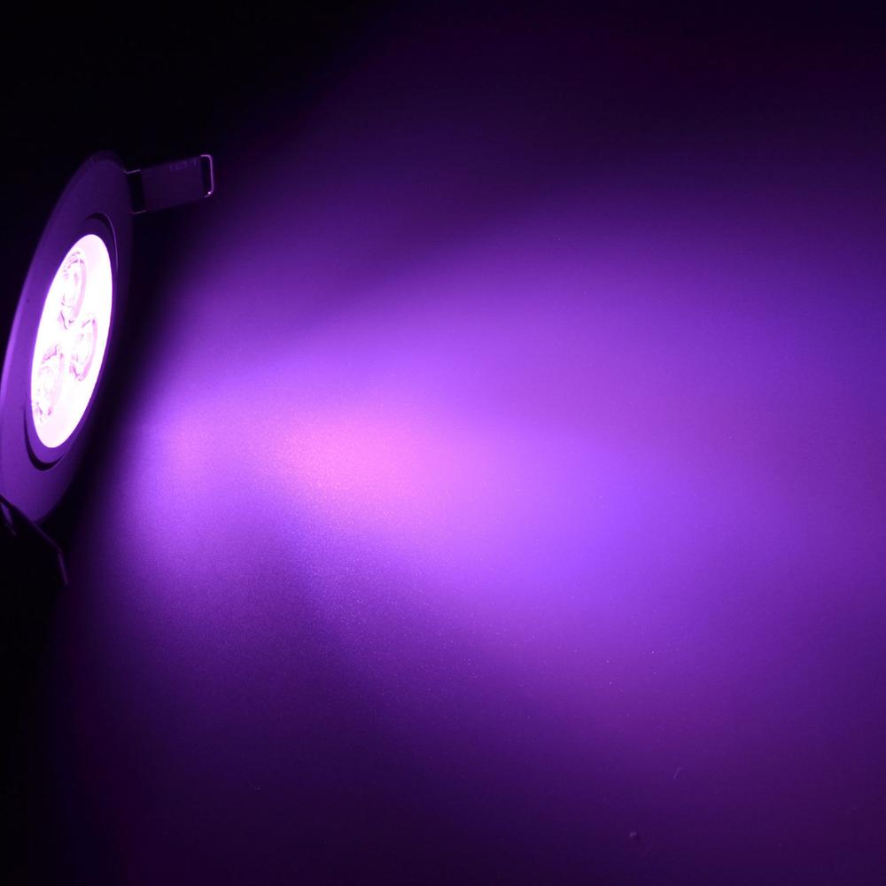 8 farben 6W LED Einbau Decke Downlight Ultra Helle Lampe AC 220V 110V mit Fahrer Unten Licht scheinwerfer für Heimat Hotel Dekor: Lila / Schwarz