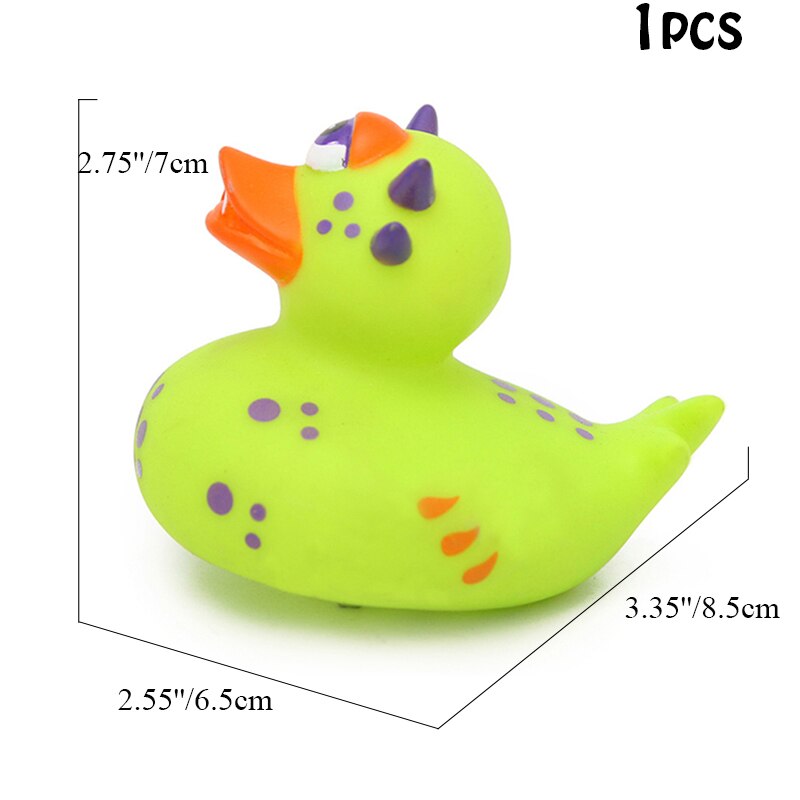 ESALINK 7Pcs 8-10CM Bad Spielzeug Rrubber Ducks Baby Bad Spielzeug 5 Große 2 Kleine Kombination Ente kinder Bad Spielzeug: YN130-1pcs