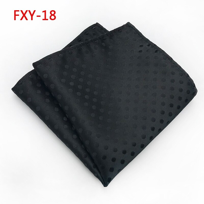 18 Colors Mens Pocket Square Dot Handkerchief Hanky for Men Business Wedding Suit Hanky 25cm*25cm: FXY18