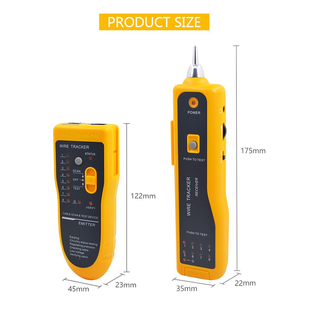 Chipal JW-360 Lan Netwerk Kabel Tester Diagnose Tone Cat5 Cat6 RJ45 Utp Stp Line Finder RJ11 Telefoon Telefoon Wire Tracker tracer