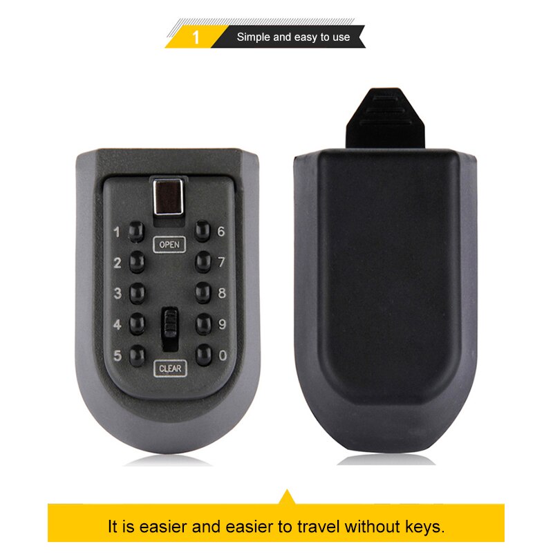 Key Lock Box House Key Storage Lock Box Outdoor Key Safe Lock Box for Outside Sturdy Wall Mounted