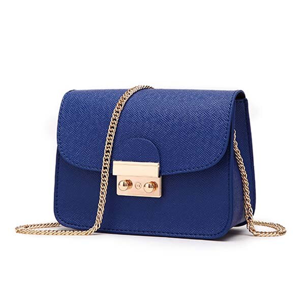 Kleine Vrouwen Zakken PU lederen Tas Clutch Bags Mini Schoudertas Vrouwen Handtas bolso mujer portemonnee: Deep Blue