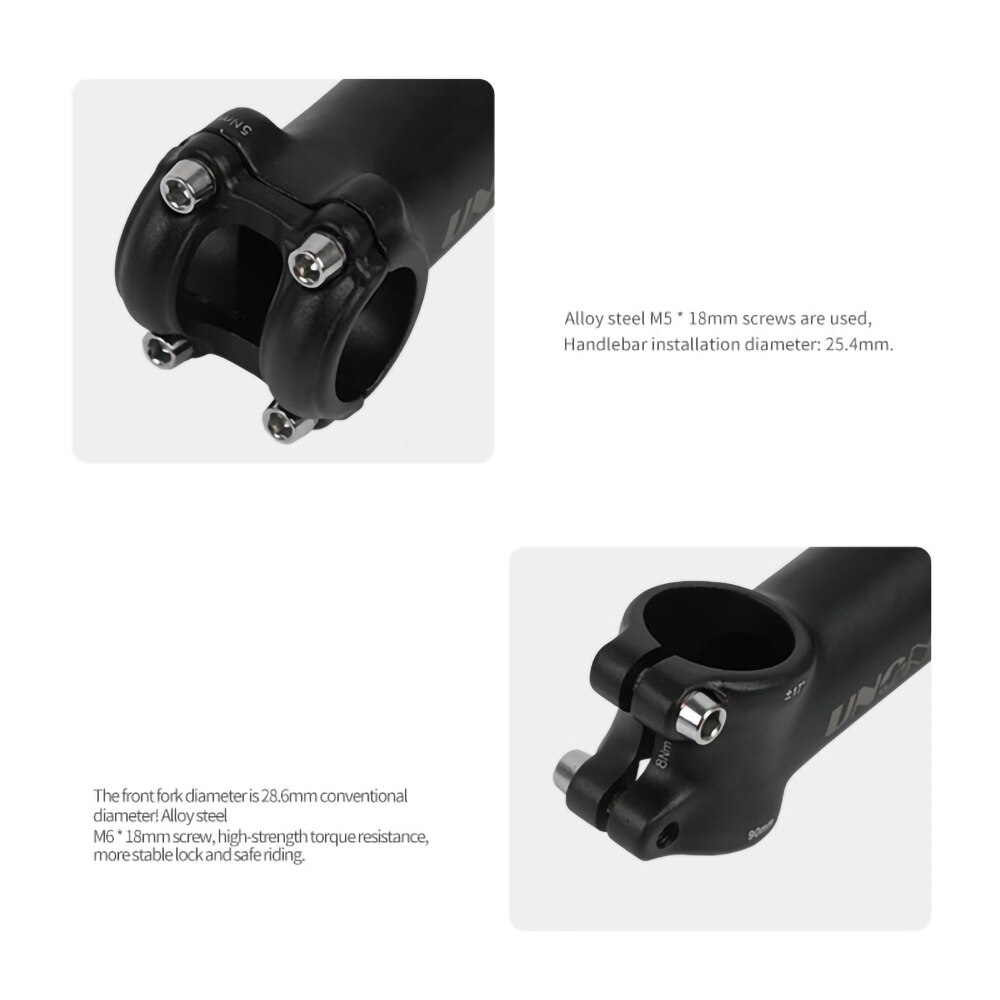 UNO – tige de vélo de montagne ultralégère en aluminium, 7 degrés, 28.6x31.8mm, 70-120mm, accessoires de cyclisme  18