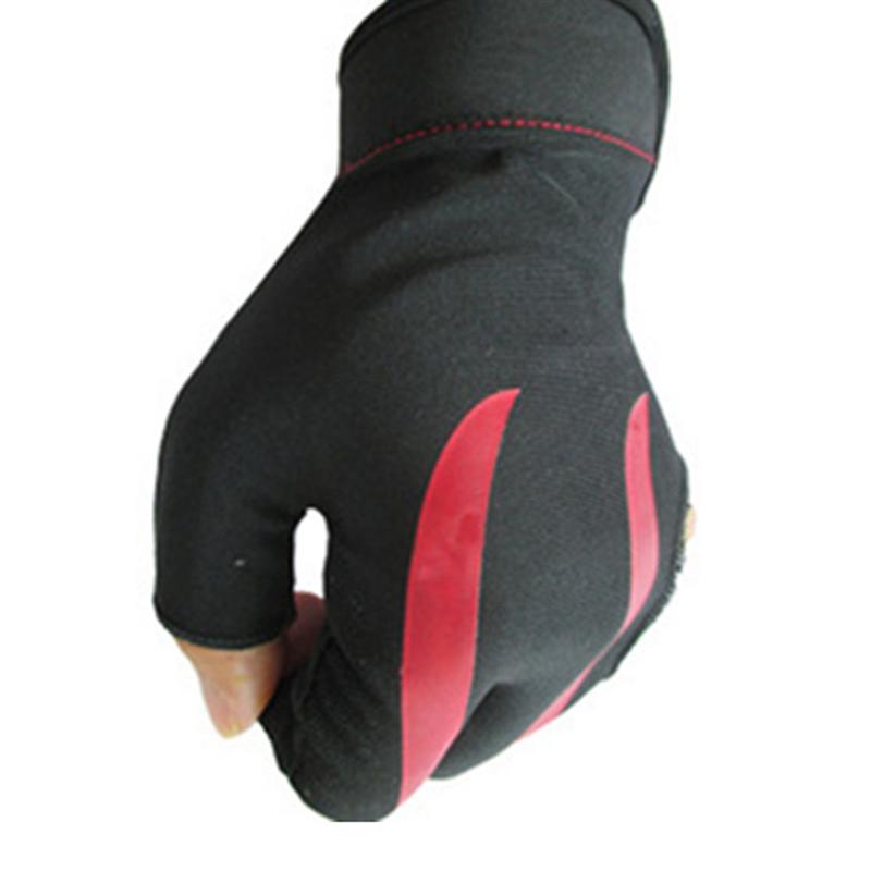 1 PC Left Hand Half Finger 3-Finger Stretchable Nylon Pool Cue Shooter Glove Snooker Glove Billiard Glove For Billiard