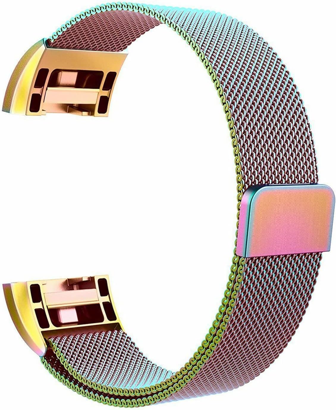 Factorymetal magnetisk smartwatch-rem til fitbit charge 2 rem rustfrit stål armbånd urrem til fitbit charge 2 armbånd