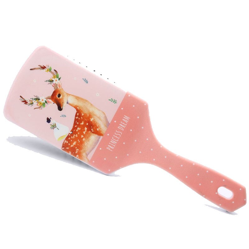 Cartoon Print Hair Detangler Comb Haircare Massage Scalp Airbag Hair Styling Tool Soft Comb Teeth Hair Brush Barber Accessories