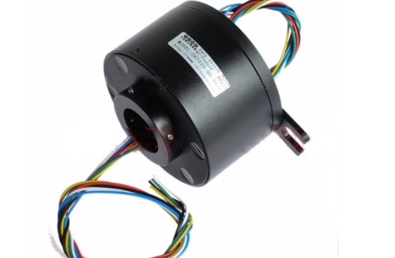 1PCS 2/4/6/8/12ch Wires 2A 10A Hollow Shaft Slip Ring Hole 5-38.1mm D22-99mm Conductive Rotary Joint Electric Slipring Connector