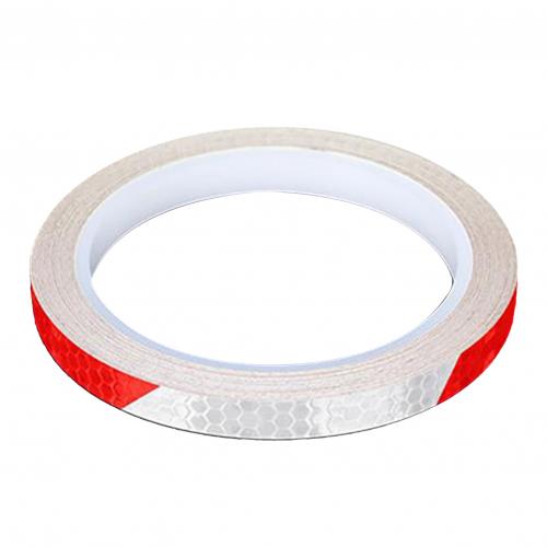 1Pc 8 Meter Auto Styling Reflecterende Streep Tape Motorcycle Bike Body Velg Wiel Streep Tape Stickers Decoratieve Blauw/rood/Geel: Red White