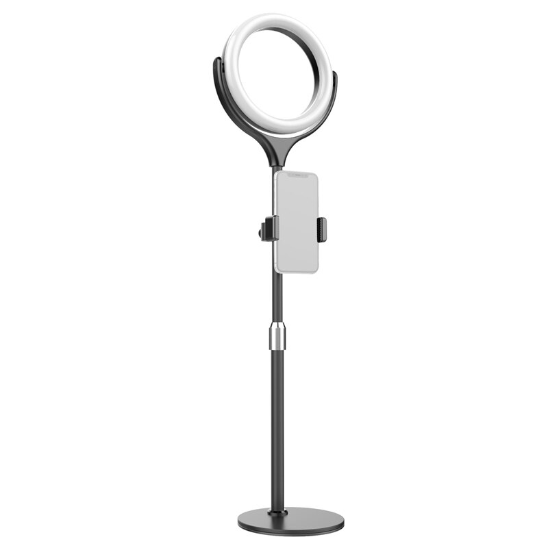 8 Inch 20CM LED Selfie Ring Light Studio Photography Photo Ring Fill Light with Tripod for Smartphone Makeup Live 3000K-6500K: Black